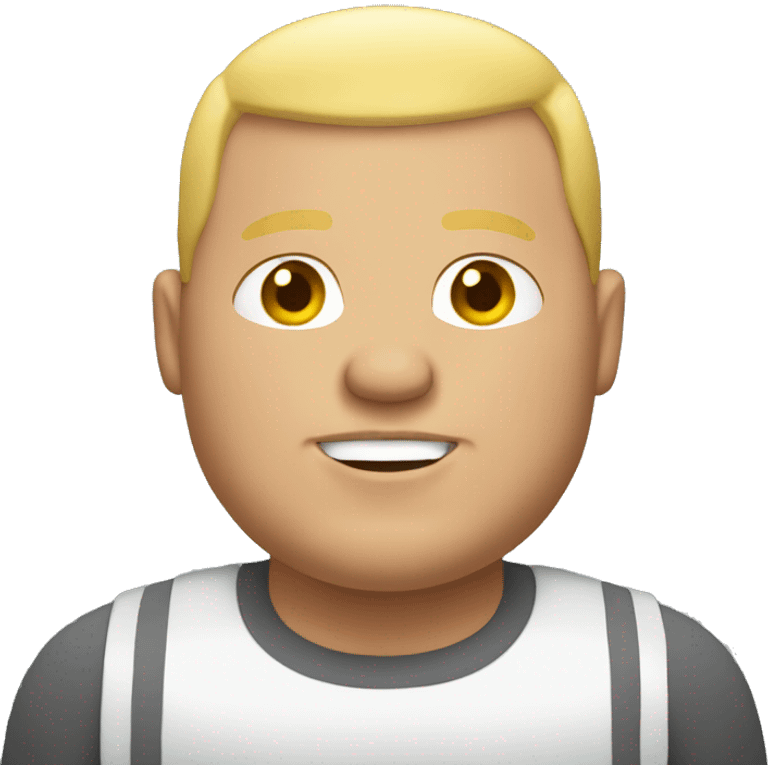 fat guy with blonde buzz cut emoji