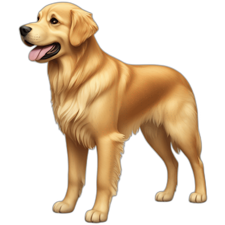 Dog golden retriever full-height emoji