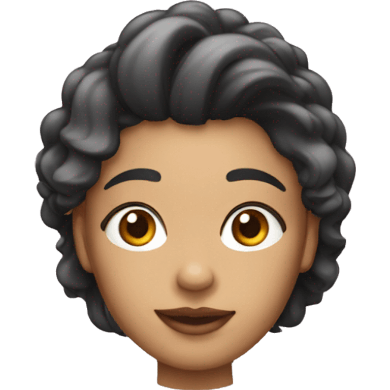 Chica de pelo ondulado emoji