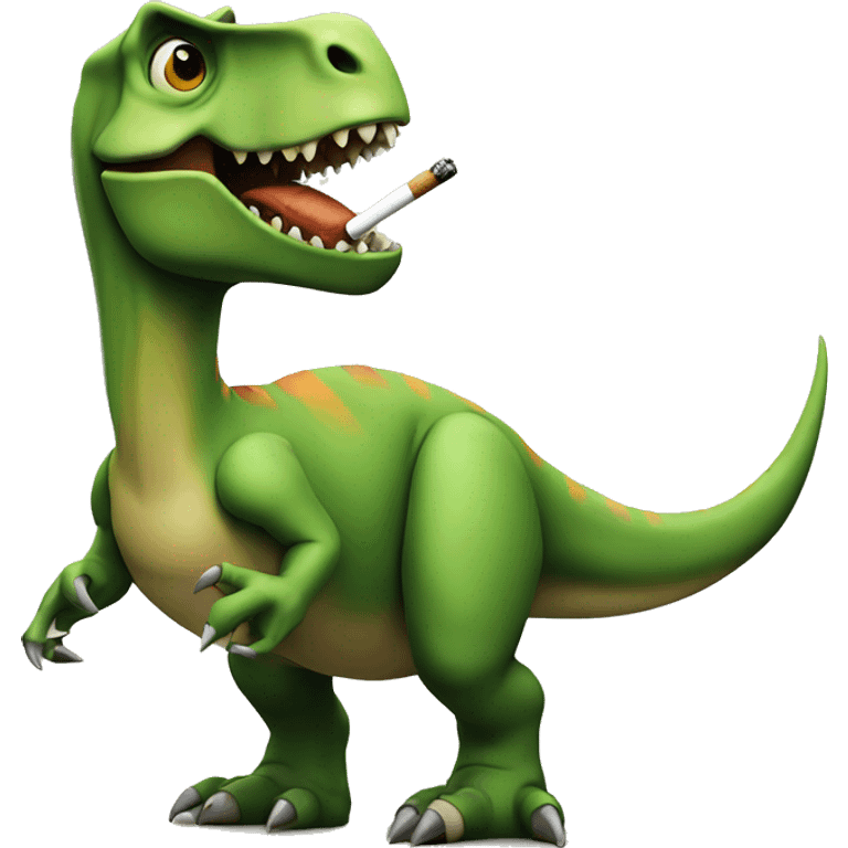 Dinosaur smoking a cigarette  emoji