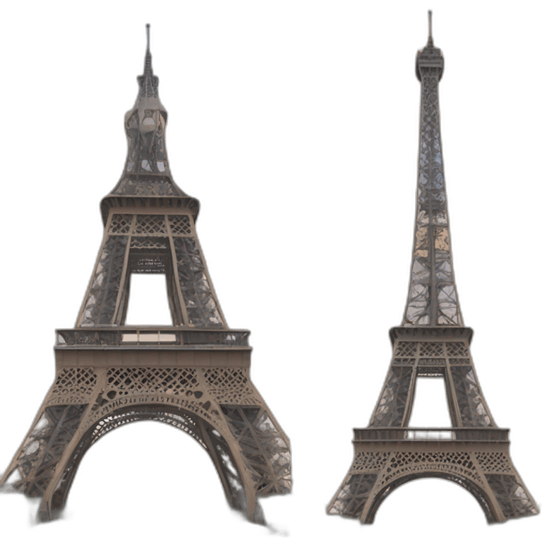 Un géant qui s'appuie sur la tour Eiffel emoji