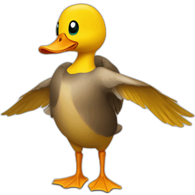 Duck-with-human-arms emoji