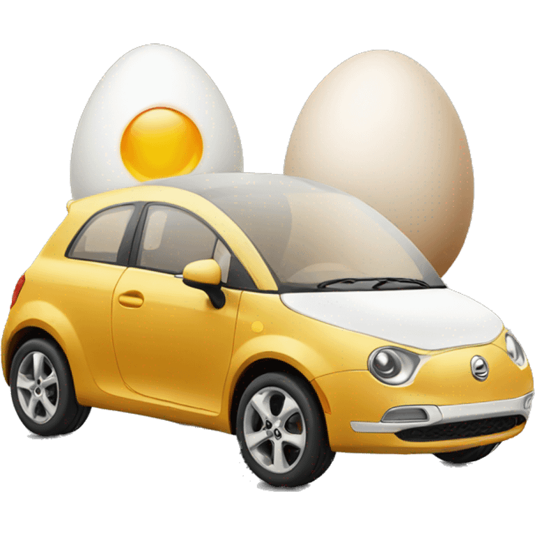 car and eggs emoji