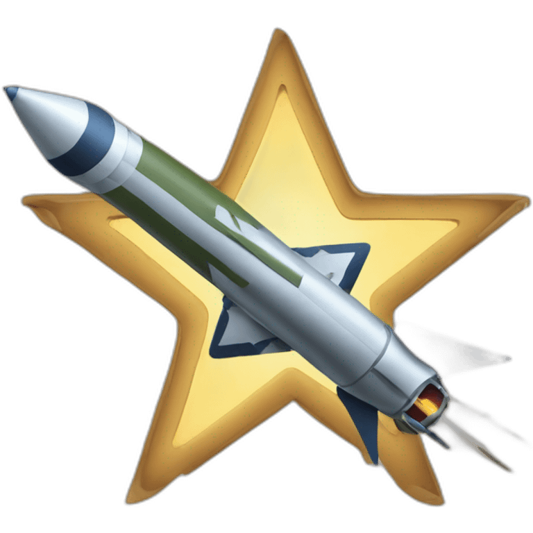 Star of David missiles on Gaza emoji