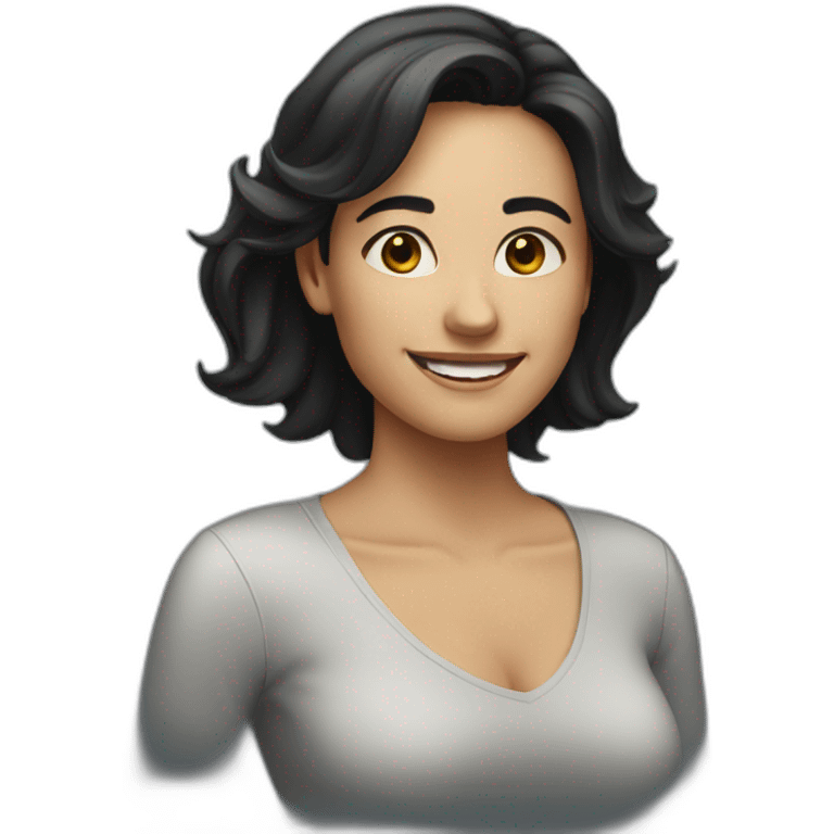 woman-with-dark-hair-smilingg emoji