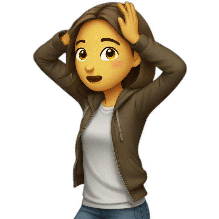 fille qui dab emoji