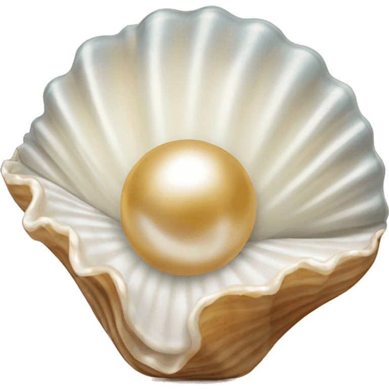 Seashell with pearl inside  emoji