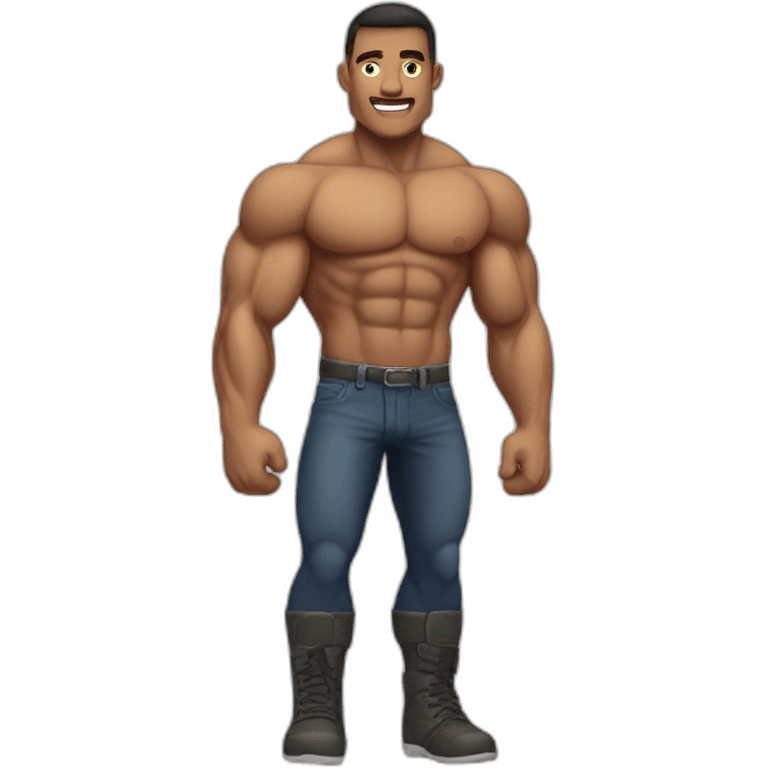 Muscled guy emoji