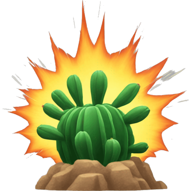 Exploding cactus emoji