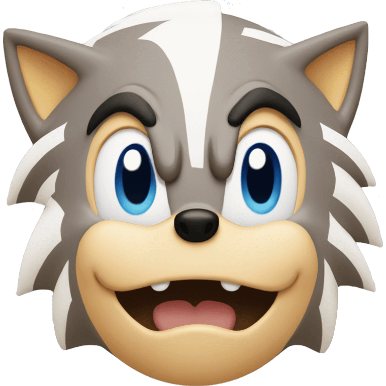 Sonic the hedgehog face emoji