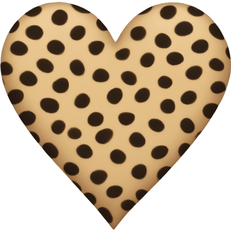 Cheeta print love heart emoji