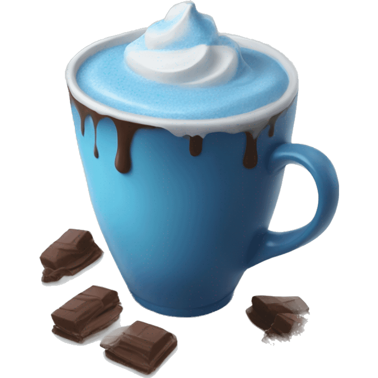 blue aesthetic hot chocolate  emoji