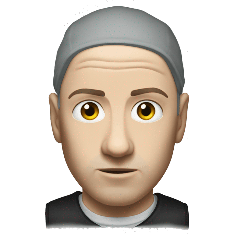 Has un sticker de eminem con su mitico gesto emoji