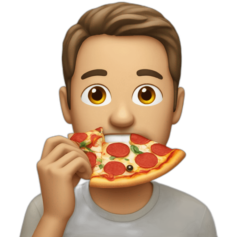 man eating pizza emoji