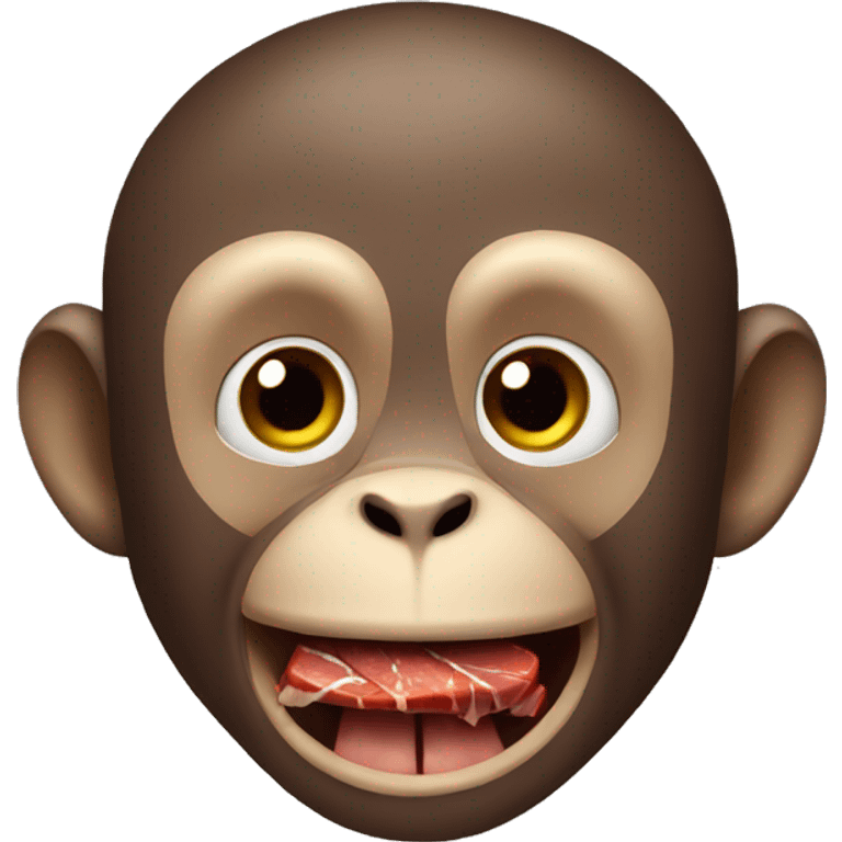 Monkey eat meat  emoji