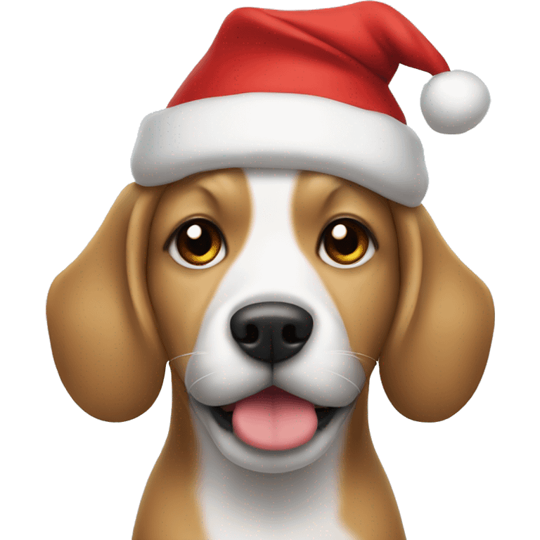 dog with santa hat emoji