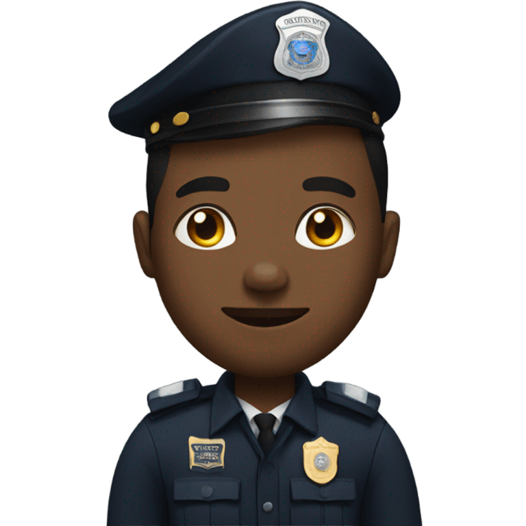 Black man with a police officer emoji