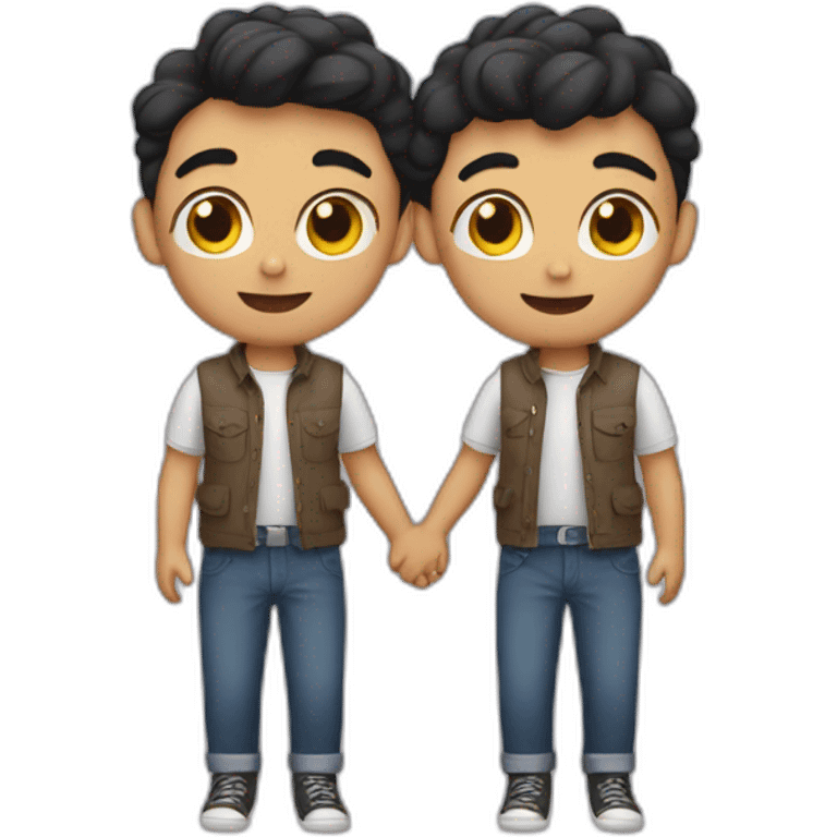 two gay boys in love emoji