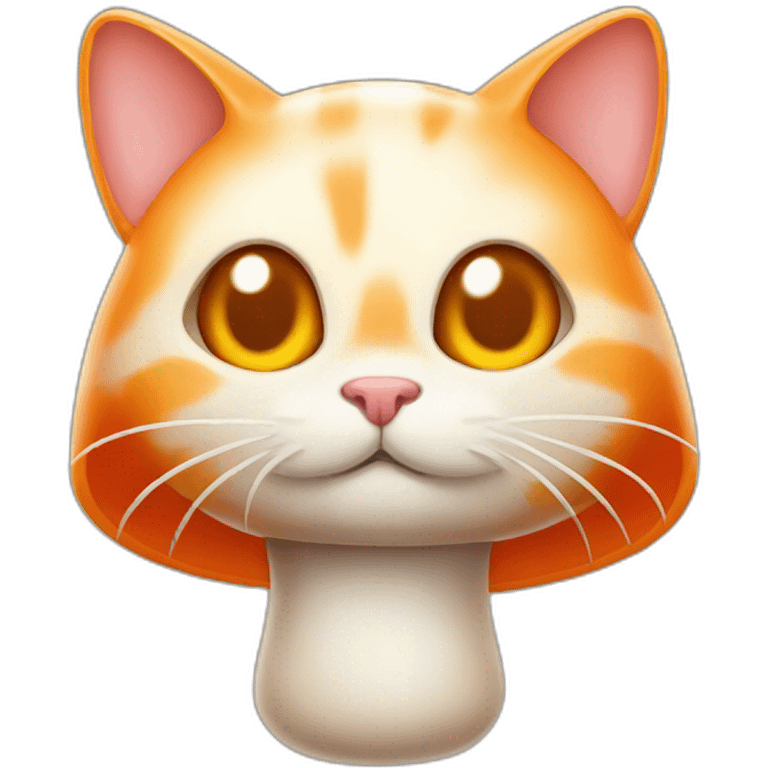 Cat orange mushroom emoji