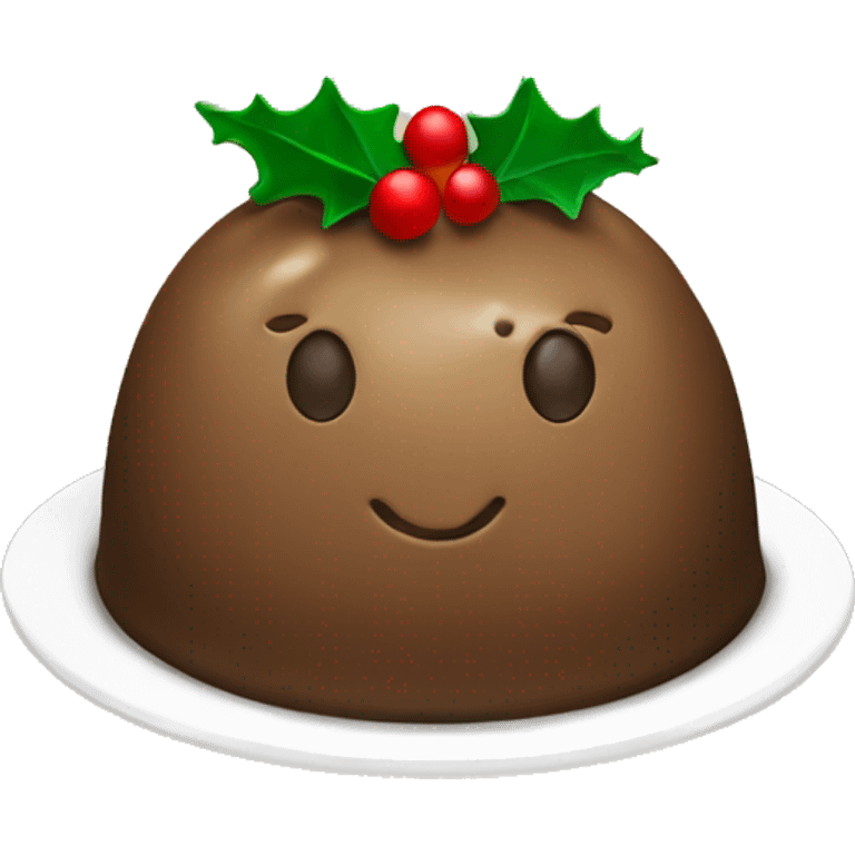 Beige Christmas pudding  emoji