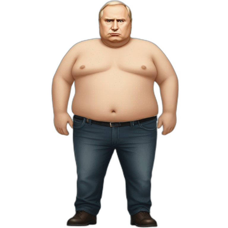 Vladimir Poutine extremely fat Shooting nobody full body emoji