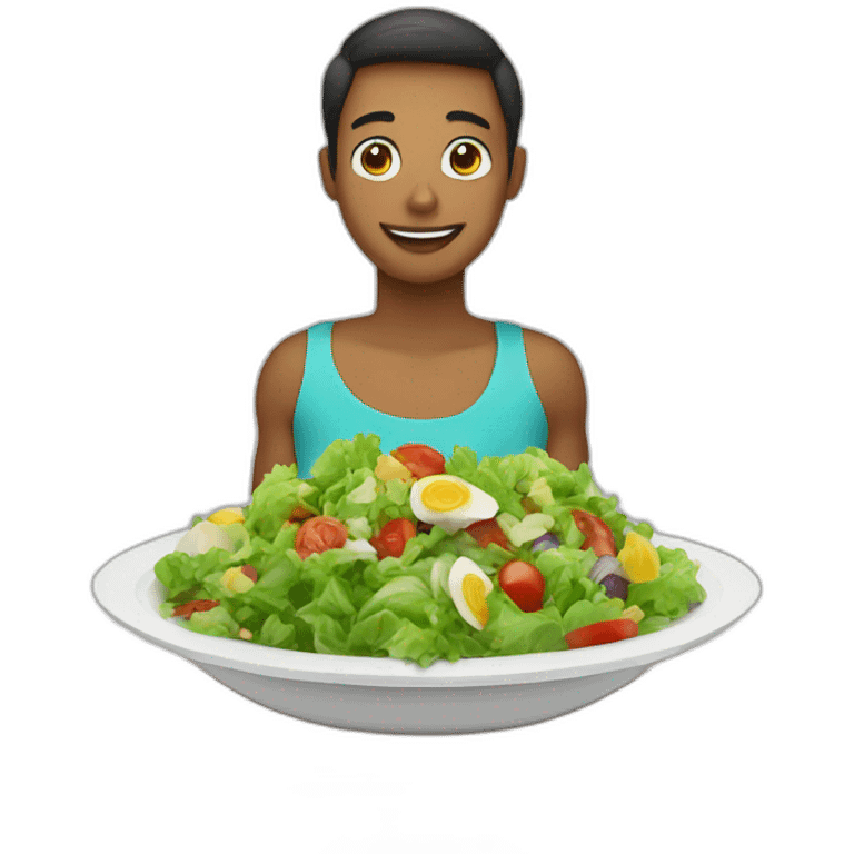 eat salad before meal emoji