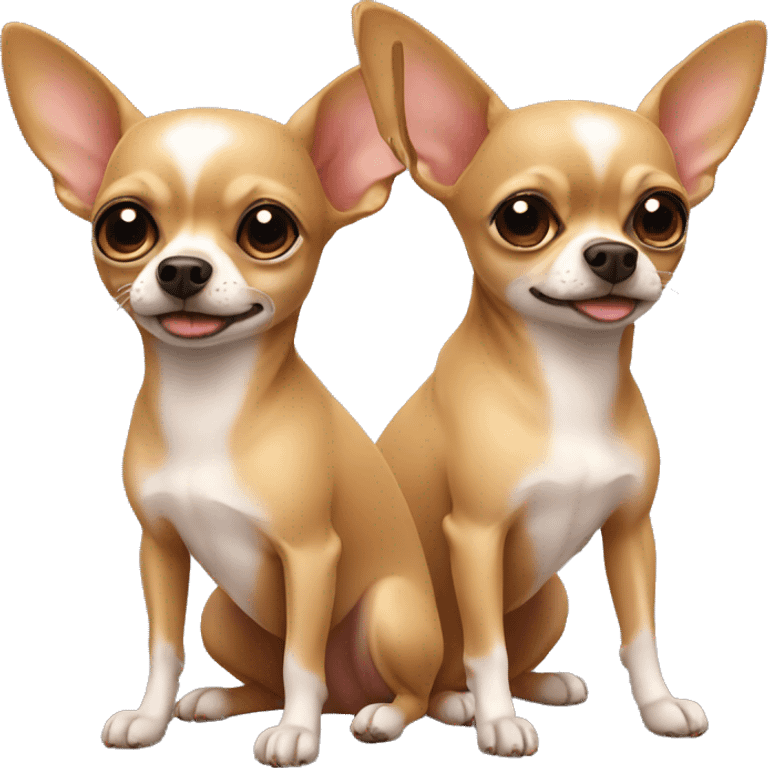 Two tan chihuahuas  emoji