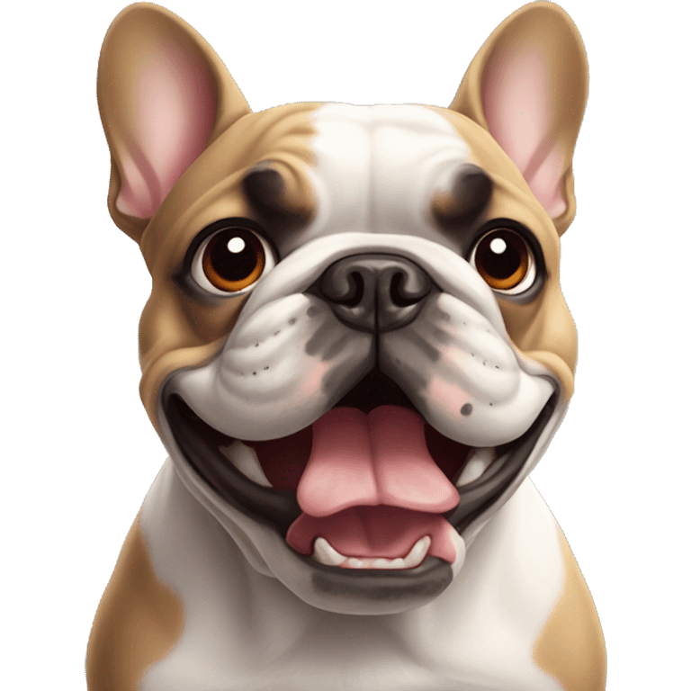 French bulldog mad face  emoji