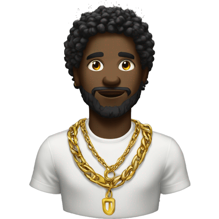 Black god with gold chain  emoji