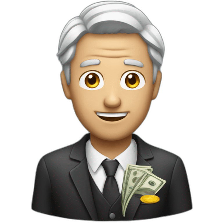 man whithout money emoji