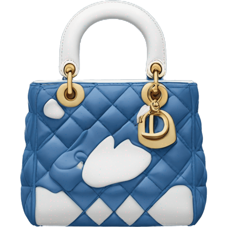 Blue lady Dior bag emoji