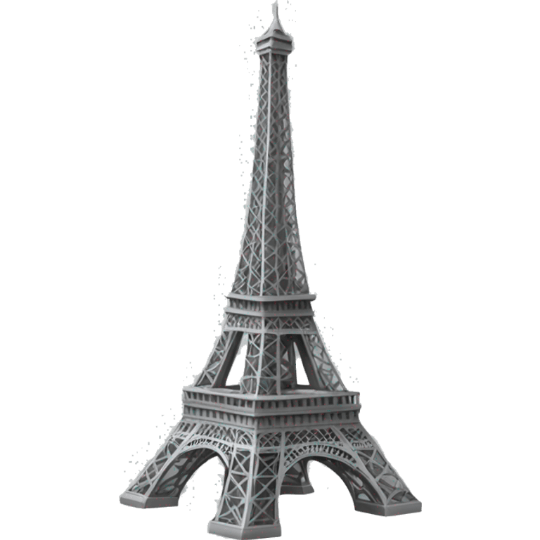 CARTOON EIFFEL TOWER GREY  emoji