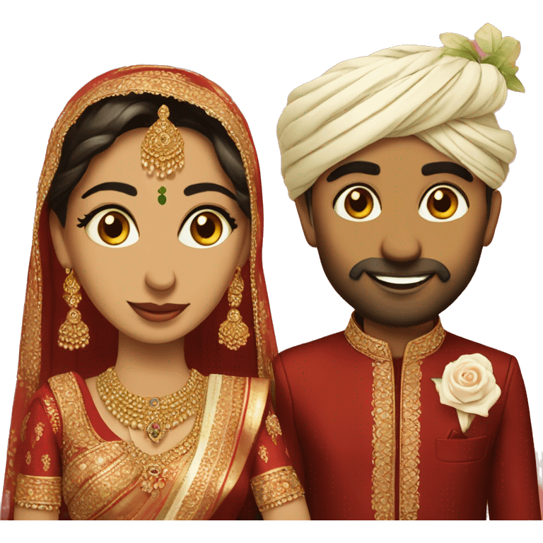 Desi bride and groom emoji