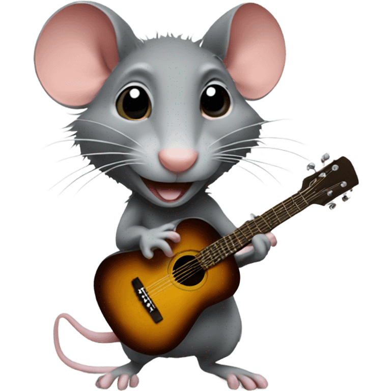 rat with guitar emoji