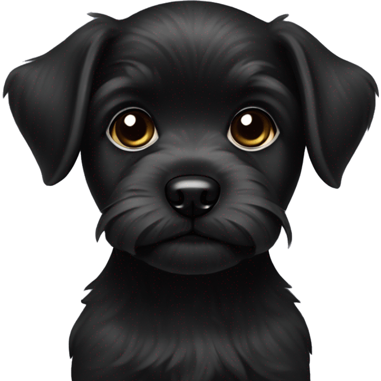 black maltipo puppy emoji