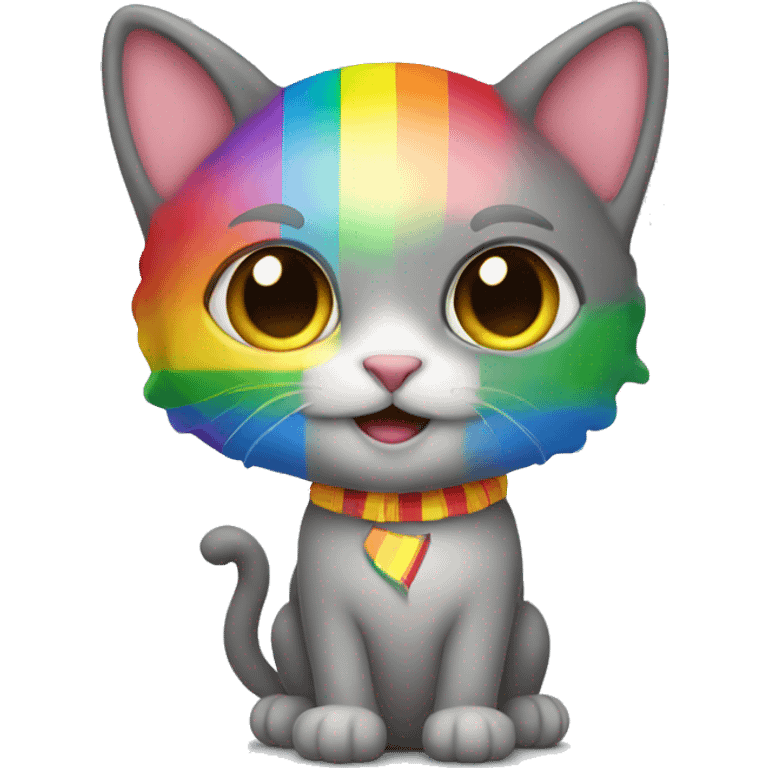 cat with rainbow flag emoji