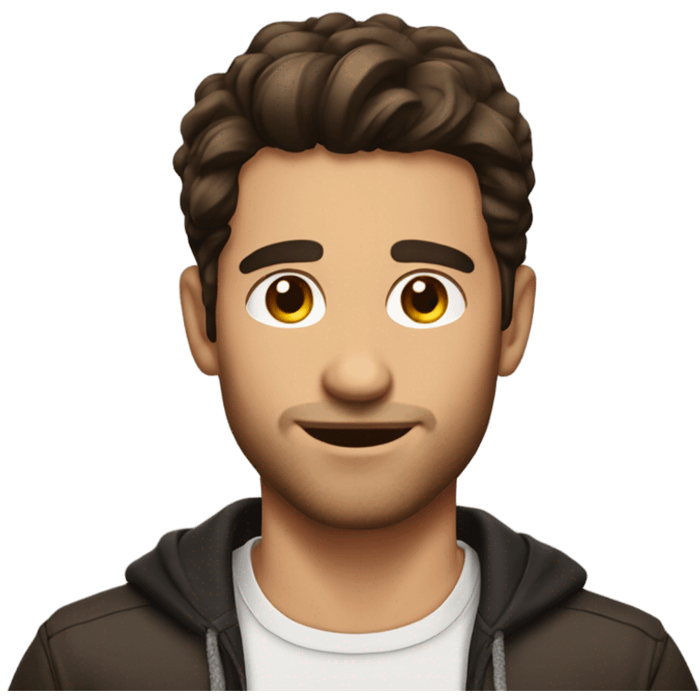 brunette hunk dan emoji