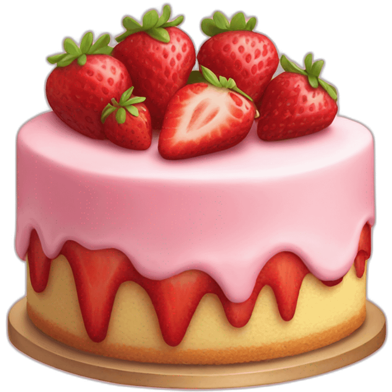 Strawberry cake emoji