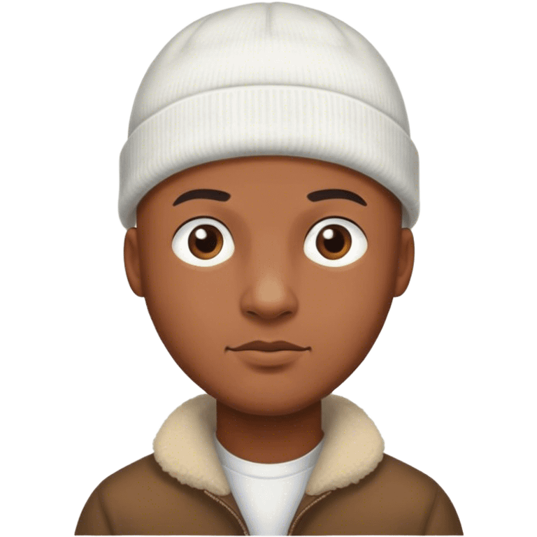 Bald man wearing beanie emoji