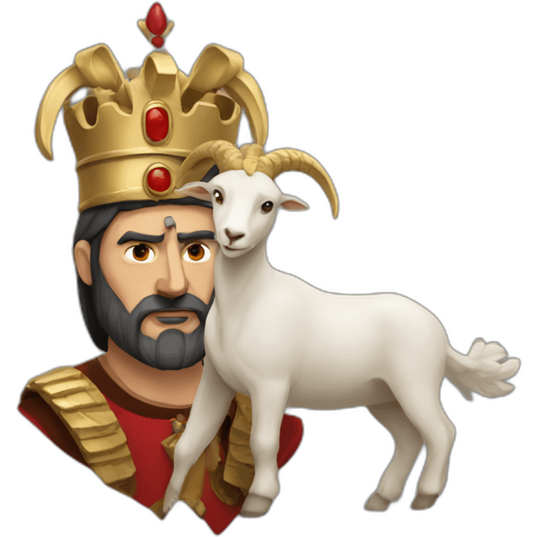 Skanderbeg with his goat crown emoji