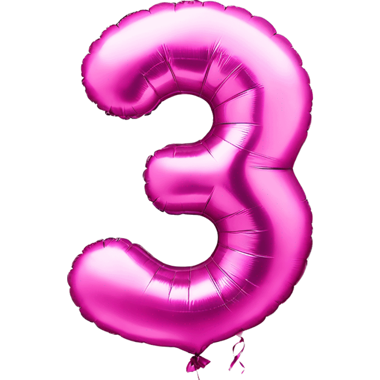 3 birthday balloons pink emoji