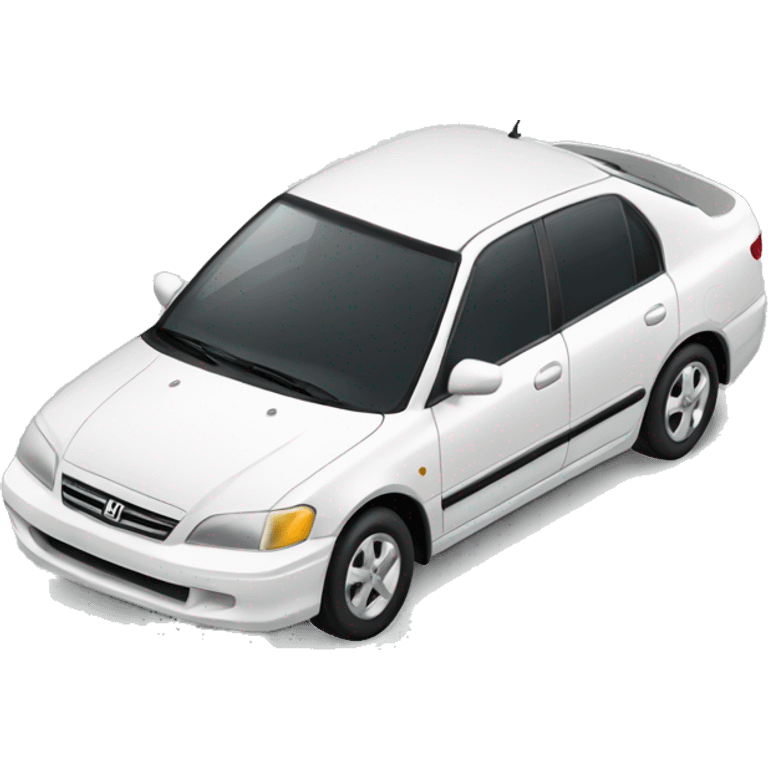 Small white Honda sedan hatchback  emoji