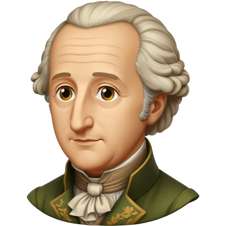 Cinematic Realistic Johann Wolfgang von Goethe Portrait Emoji, depicted as an intellectual literary giant with a thoughtful gaze and refined attire, rendered with detailed textures and warm classical lighting that captures his enduring literary influence. emoji