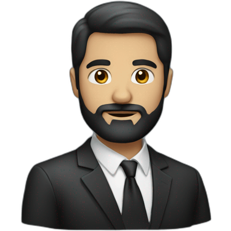 a man with a dark beard in a suit emoji