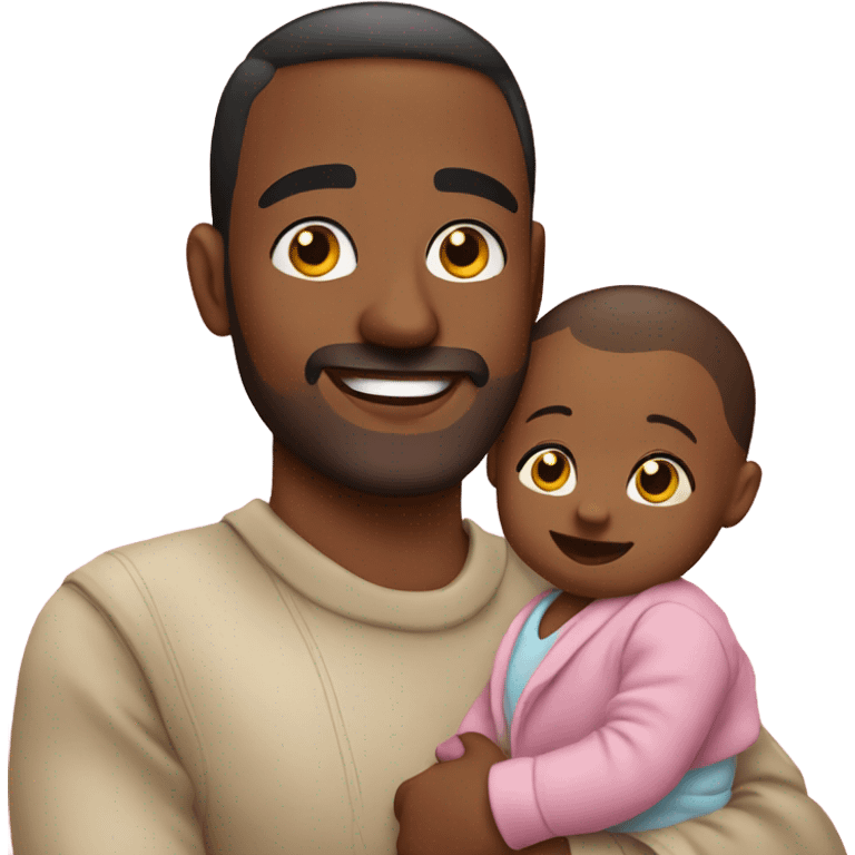 Proud father with a new born babygirl emoji