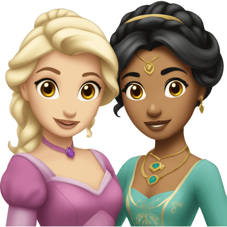 princess belle and princess jasmine emoji