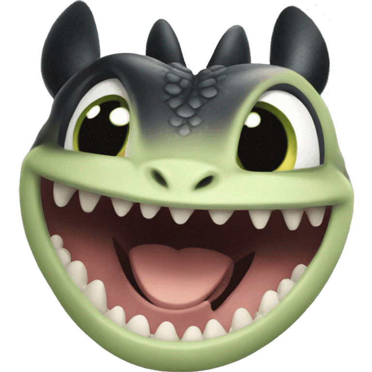 Toothless from how to train dragon emoji