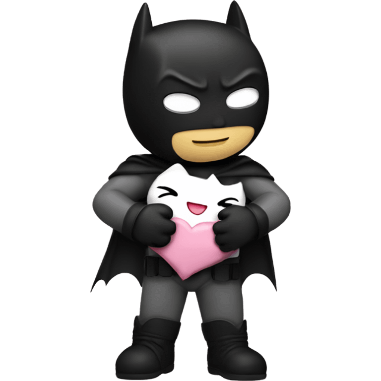 batman hugging hello kitty  emoji