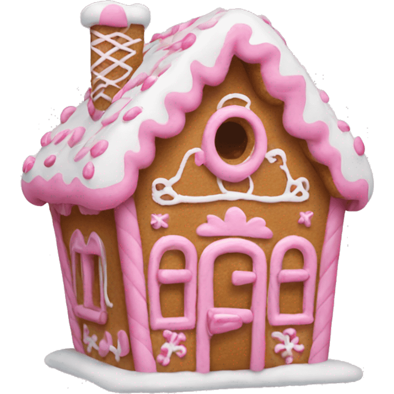 pink gingerbread house  emoji