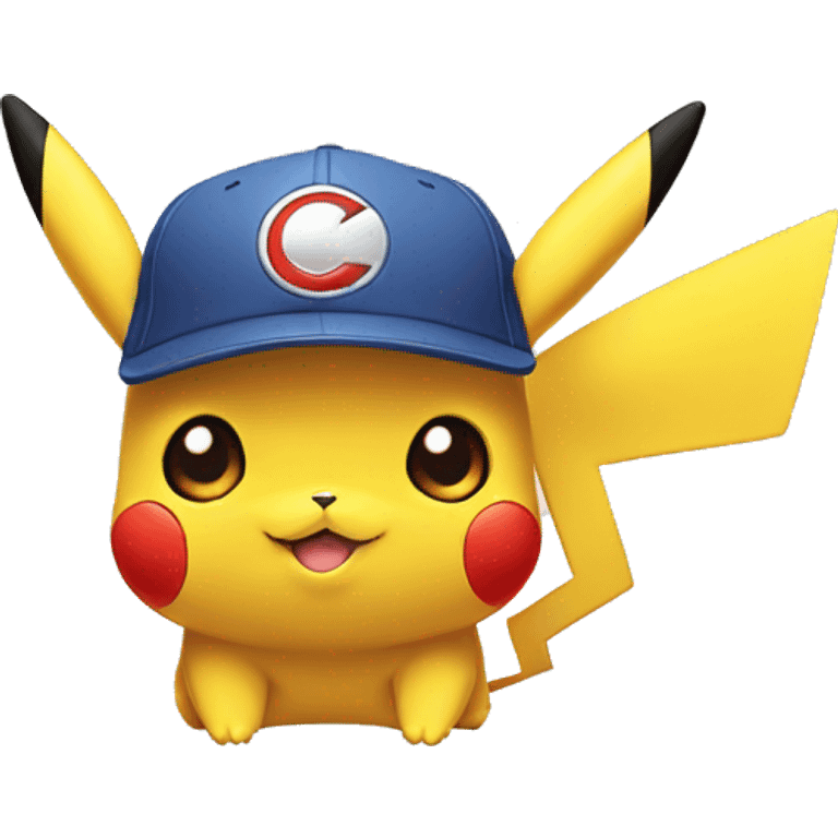 Pikachu wearing ash Ketchum’s hat emoji